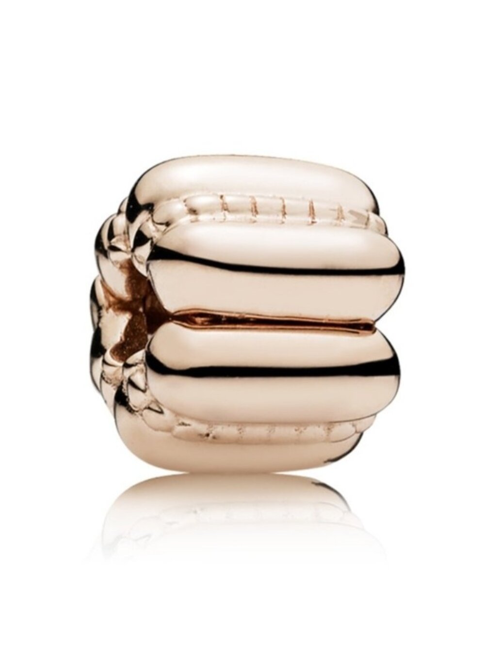 Pandora Retired Rose Dots and Ridges Clip - 780446